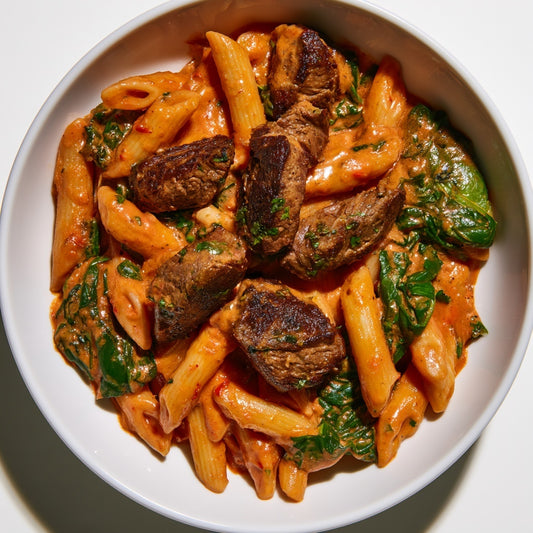 Creamy Tomato Steak Pasta W/ Sirloin